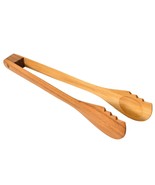 Stylish Hand Carved Salad or Bread Teak Wood Kitchen Tongs - £17.89 GBP