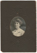 Small Cabinet Type Photo of Young Girl in her Teens Early 1900s 2.5 x 3.5 inches - £4.37 GBP