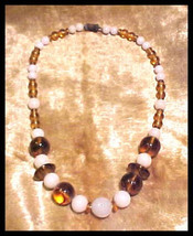 Vintage Art Deco Art Glass Bead Necklace - $15.00