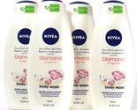 4 Bottles Nivea 25.36oz Diamond Argan Oil Creamy Body Wash Dermatologist... - $55.99