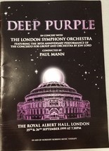 DEEP PURPLE - ROYAL ALBERT HALL 9/25 &amp; 9/26 1999 CONCERT PROGRAM BOOK BO... - $30.00