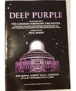 DEEP PURPLE - ROYAL ALBERT HALL 9/25 &amp; 9/26 1999 CONCERT PROGRAM BOOK BO... - $30.00