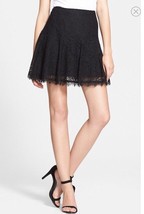 NWT Womens JOIE Black &quot;Maika&quot; Floral Lace Fit &amp; Flare Skirt Sz L Large - £55.72 GBP