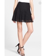 NWT Womens JOIE Black &quot;Maika&quot; Floral Lace Fit &amp; Flare Skirt Sz L Large - £46.97 GBP