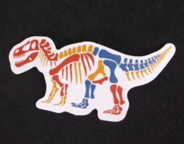 Fun Colorful Dinosaur Skeleton Sticker 1.25&quot; x 2.75&quot; (AG) - £1.08 GBP