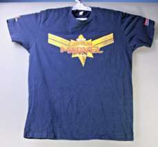 Capt Marvel Movie release Tee-Shirt WIN PFCU on sleeve Large    618 - $8.49