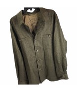 Tommy Bahama Jacket Mens XL Virgin Wool Pocket long sleeve Shirt herring... - $63.01