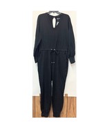 INC Earth Womens L Deep Black Cotton Belted Long Sleeve Jogger Jumpsuit ... - €37,68 EUR