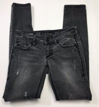 Affliction Black Premium Jeans Raquel Skinny Fit Destroyed Size 26 Style 11SK427 - £41.70 GBP