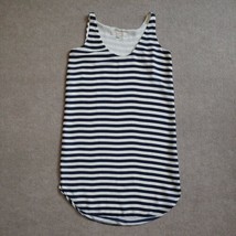 Ann Taylor Loft Tank Top Tunic Dress Womens Size XS Blue White Striped - £19.42 GBP