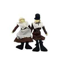 Pilgrim Women man Plush Shelf Sitter Thanksgiving Doll Stuffed Set of 2 Boy Girl - £22.48 GBP