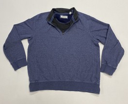 English Laundry Mens Blue Long Sleeve 1/4 Zip Pullover Sweater Size Large - £6.97 GBP