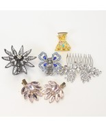 Hair Clips Fashion Jewelry  Lot of 5 Silver Gold Blue - $12.73