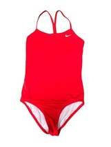 Nike Girls One Piece Swimsuit Cross Back Red Sizes XL 13-15 - £9.95 GBP