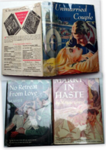 Lot 3 Vntg Maysie Greig Hcdj Romance Unmarried Couple~Marry In Haste~No Retreat - £41.78 GBP