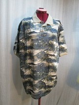 hh48 Aloha Joe Hawaiian Palm Tree Print Golf Polo Style Knit Shirt XL 50... - $34.65
