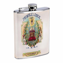 Vintage Cigar Box Poster D20 Flask 8oz Stainless Steel Hip Drinking Whiskey - £11.69 GBP