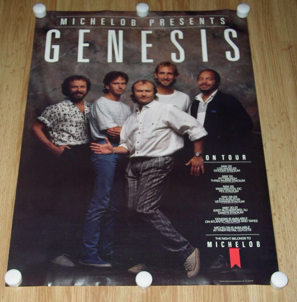 Genesis Poster Vintage 1980&#39;s Michelob Promotional Invisible Touch** - $64.99