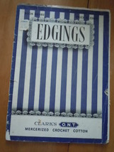 Vintage Clark's O.N.T. Edgings Book  No. 182 Instruction Book 1942 - $5.99