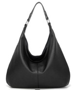 Women’s Supreme Quality Large PU Leather Black Hobo Bag  - £20.83 GBP