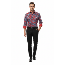 Men Shirt J.Valintin Turkey Usa Egyption Cotton High Collar 5406-04 Red image 5