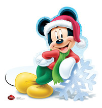 Holiday Mickey Mouse Christmas Cardboard Cutout Standup Standee Holiday ... - £30.92 GBP