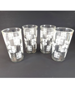4 Vintage   Drinking Glasses MCM Mid-Century Fleur De Lis  Libbey  - $25.73