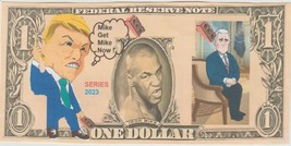 2023 Pence Back Stabs Donald Trump with Mike Tyson Hard Feel $1 Novelty Bill Buy - £2.33 GBP