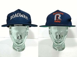 ROADWAY Snapback Hat Lot x2 North Lima Relay Blue White Trucker Ball Cap... - £14.75 GBP