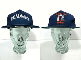 ROADWAY Snapback Hat Lot x2 North Lima Relay Blue White Trucker Ball Cap... - £14.83 GBP