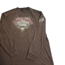 Harley-Davidson Men’s Shirt XL Brown Corpus Christi TX Bikercore Long Sl... - $18.00
