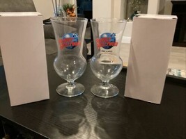 2 Vintage Planet Hollywood Orlando Souvenir Hurricane Cocktail Glasses - £23.22 GBP