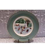 Skaters on the Pond Christmas 1975 Avon Plate by Enoch Wedgwood w/o Box - $13.50