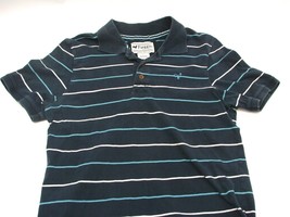 Vintage Designer Fossil Multicolor Striped Cotton S/S Polo Shirt Large Blue EUC  - £8.59 GBP