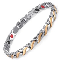 RainSo Female Charm bracelet Germanium Link Chain Health Magnetic Bracelet For W - £23.31 GBP