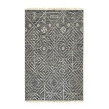 EORC REH43CH2X6 Handwoven Wool Punja Killim Rug, 2&#39; x 6&#39;, Charcoal - $1,277.76 MXN+