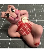 Cecile Baird Polymer Clay Pig Figurine Sexy Pinup - Pot Belly Pig - Sexy... - $15.83