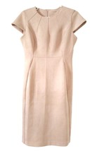 Calvin Klein light mauve suede midi dress zipper up 10 M - £103.59 GBP