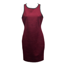 Forever 21 Womens Bodycon Dress Red Textured Stretch Knee Length Sleeveless M - £15.01 GBP