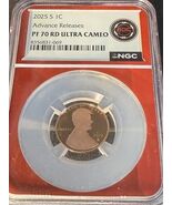 2025 S 1C Advance Releases NGC PF70 Red Ultra Cameo, Last Year of Issue!! - €893,27 EUR