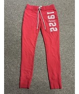 Hollister women&#39;s red Fleece 1922 slim fit Embroidered Logo Joggers Small - €21,47 EUR