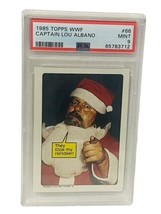 Captain Lou Albano WWF Pro Wrestling Card WWE 1985 Topps PSA 9 Graded Santa #66 - $94.05