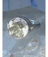 Vintage Poison ring huge yellow CZ sterling silver size 6 women girls - $57.42
