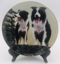 John Silver - Top Dogs Border Collies Dog Danbury Mint Collector Plate A8012 - £11.26 GBP
