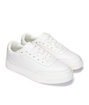 Vegan white sneakers minimalist lace-up breathable lined sustainable fashion - £76.71 GBP