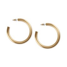 Lucky Brand Medium Tubular Hoop Earrings 2Inches - £18.20 GBP