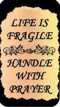 Ron&#39;s Hang Ups Giant 4&quot; x 6&quot; Refrigerator Magnets Life is Fragile Handle with Pr - £5.58 GBP