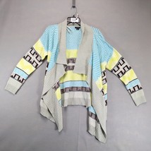 Rhapsody Open Cardigan Sweater Women&#39;s L Southwestern Boho Chevron Super... - $441.85 MXN