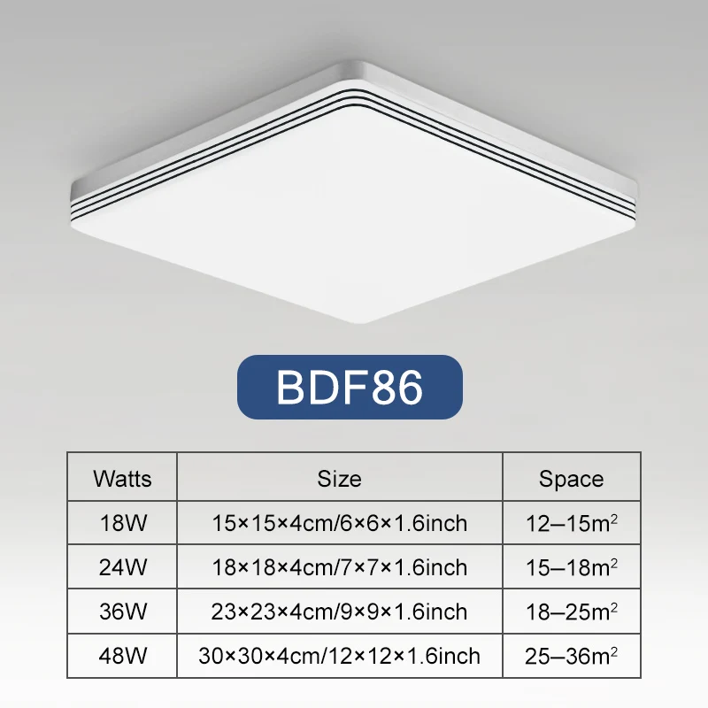 Led Ceiling Lights  Style Round /Square Panel Lamps 18/24/36/48W for Kitchen Sta - £148.14 GBP