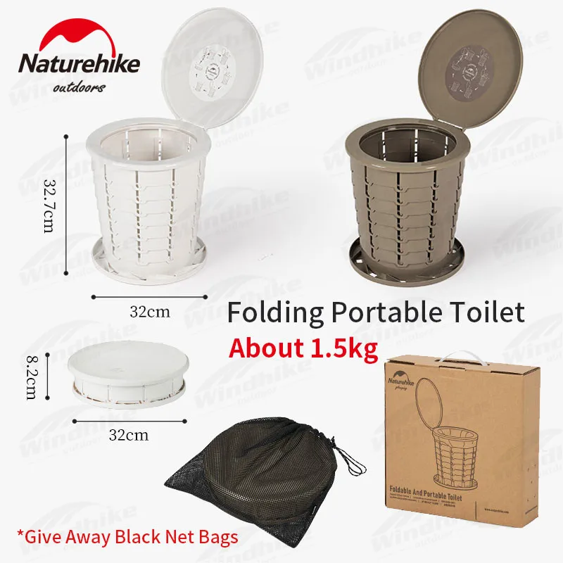 Naturehike Outdoor Camping Mobile Toilet Closestool 1.5kg Ultralight Portable - £21.51 GBP+